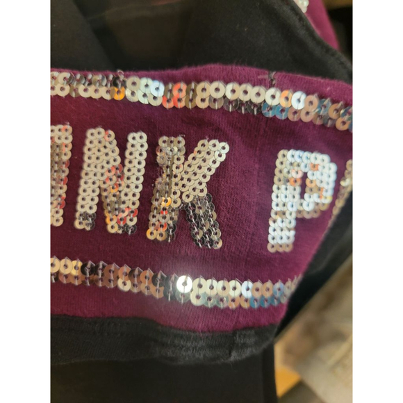 PINK Victoria's Secret Sequin Flared Yoga Pants Small - Picture 8 of 8